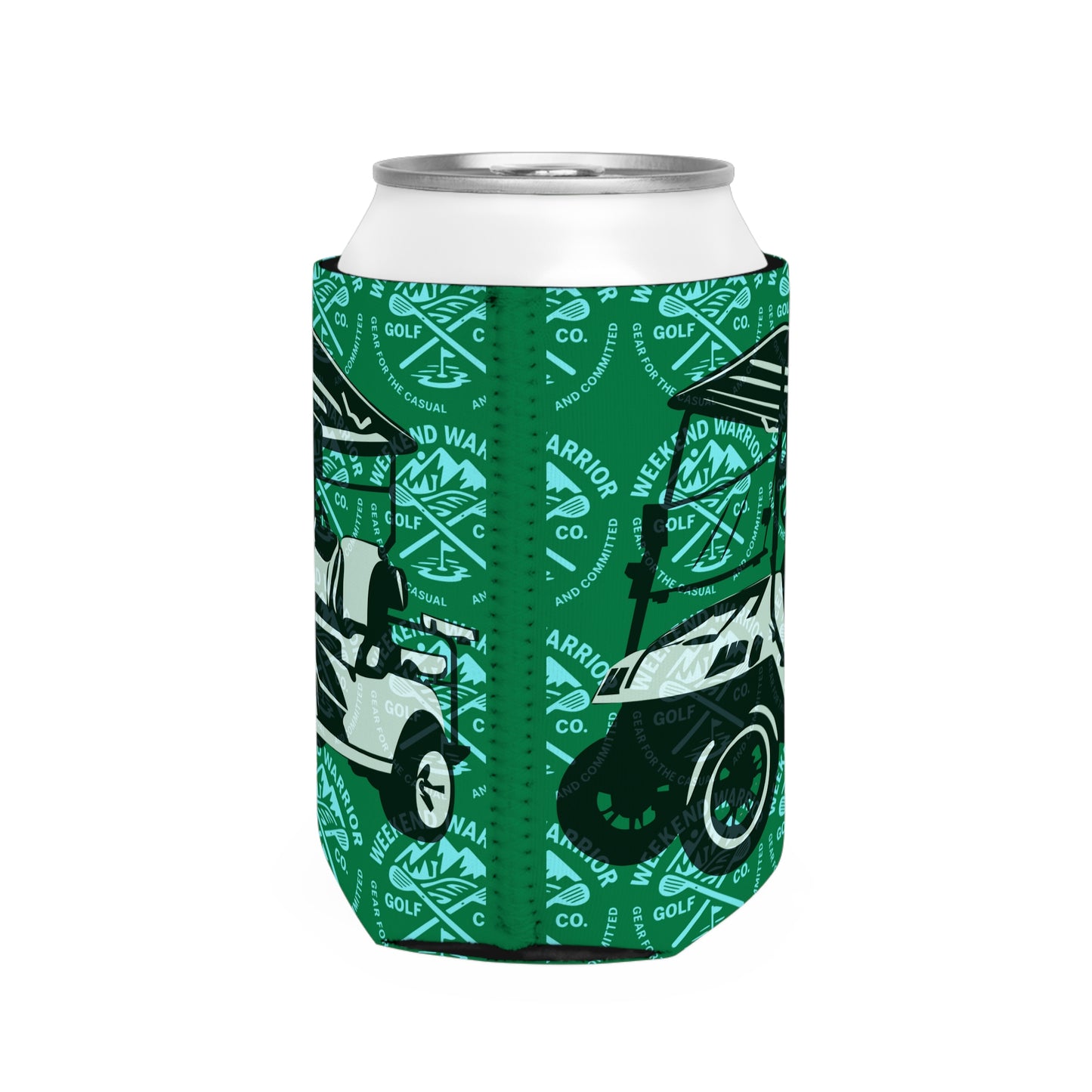 Golf Koozie - Weekend Warrior Golf Co - Can Cooler for Golfers - Beer and Golf Gift - Weekend Vibes
