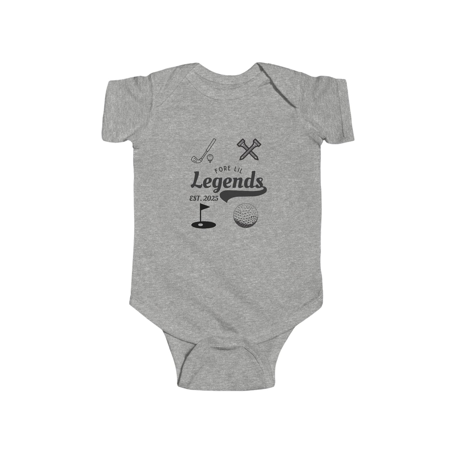 Weekend Warrior “Fore Lil Legends” Baby Golf Onesie - Weekend Warrior Golf Co. - Future Weekend Warriors