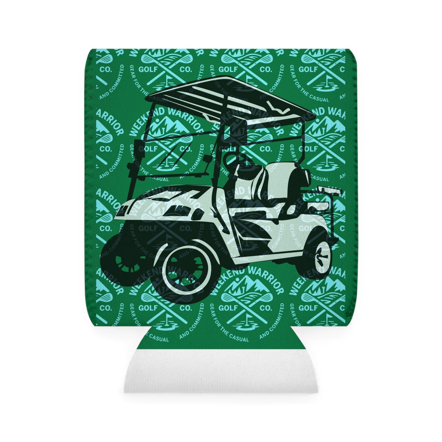 Golf Koozie - Weekend Warrior Golf Co - Can Cooler for Golfers - Beer and Golf Gift - Weekend Vibes