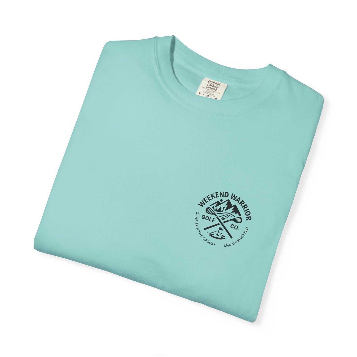 Weekend Warrior “Golf Cart w Logo” Men’s T Shirt, Men’s Golf Apparel, Men’s Golf T-Shirt, Weekend Warrior Golf Co., Weekend Warrior Golf Apparel