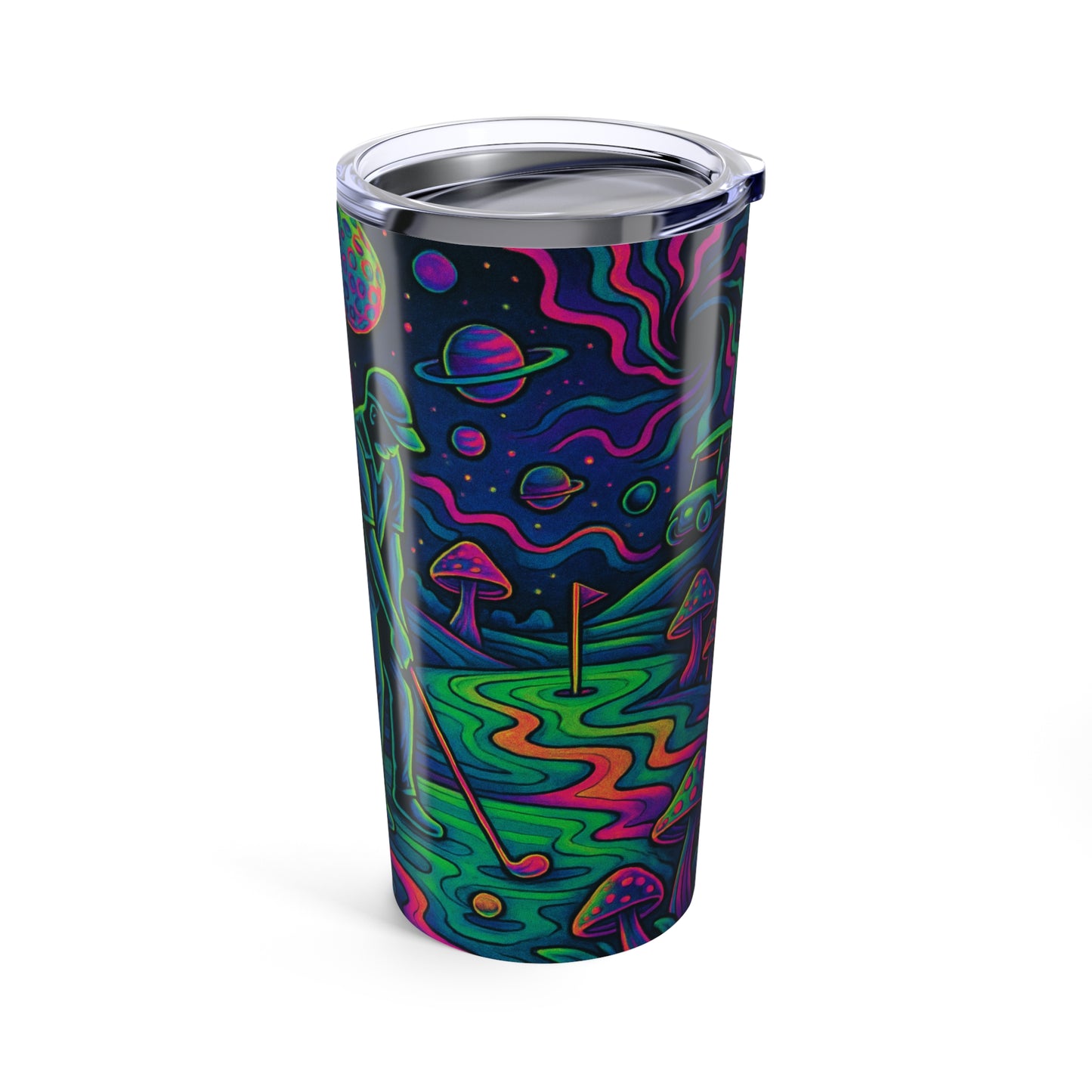 Golf Psychedelic 20oz Tumbler Unique Tumblers for Golf Lovers