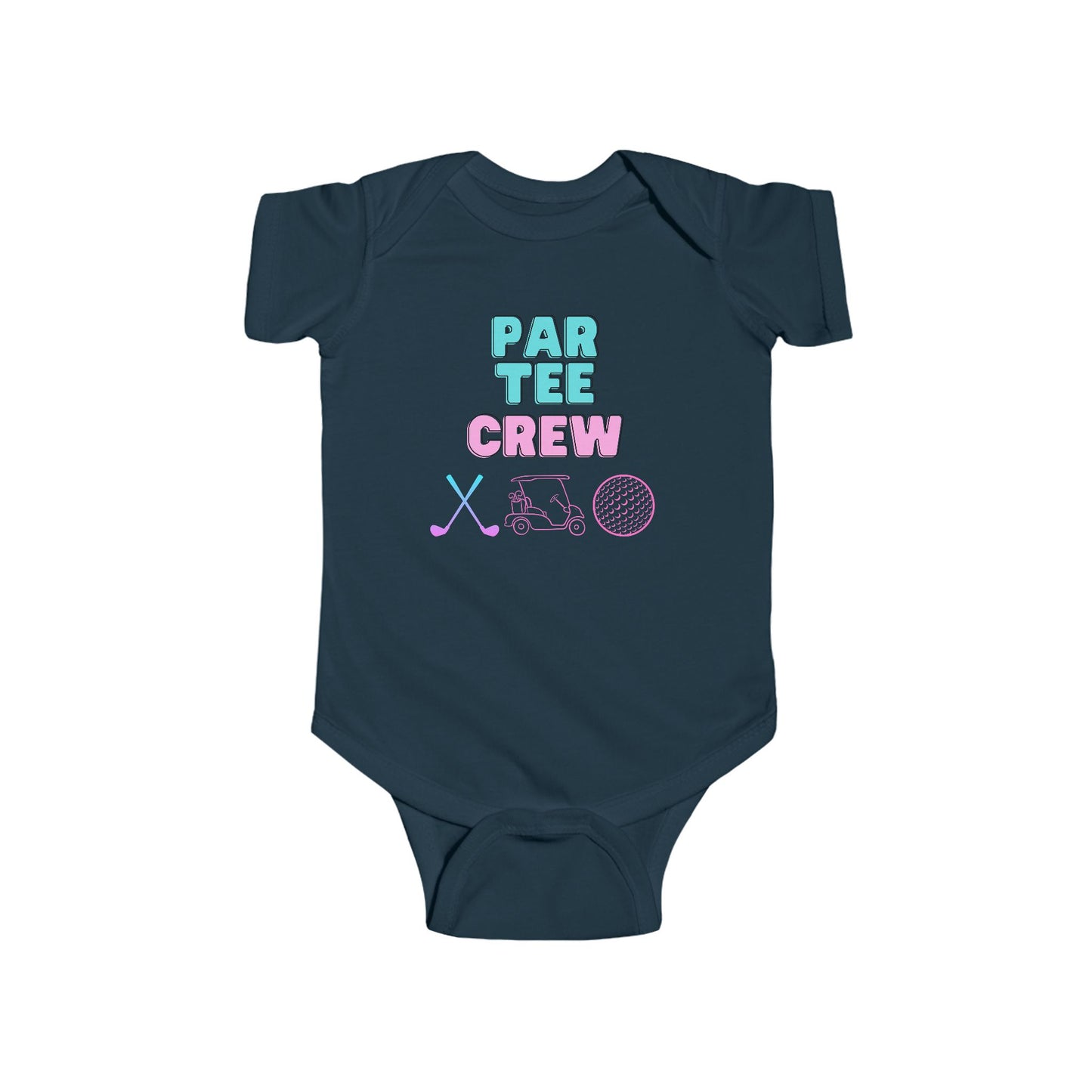 Weekend Warrior “Par Tee Crew” Baby Girl Golf Onesie - Weekend Warrior Golf Co. - Future Weekend Warriors