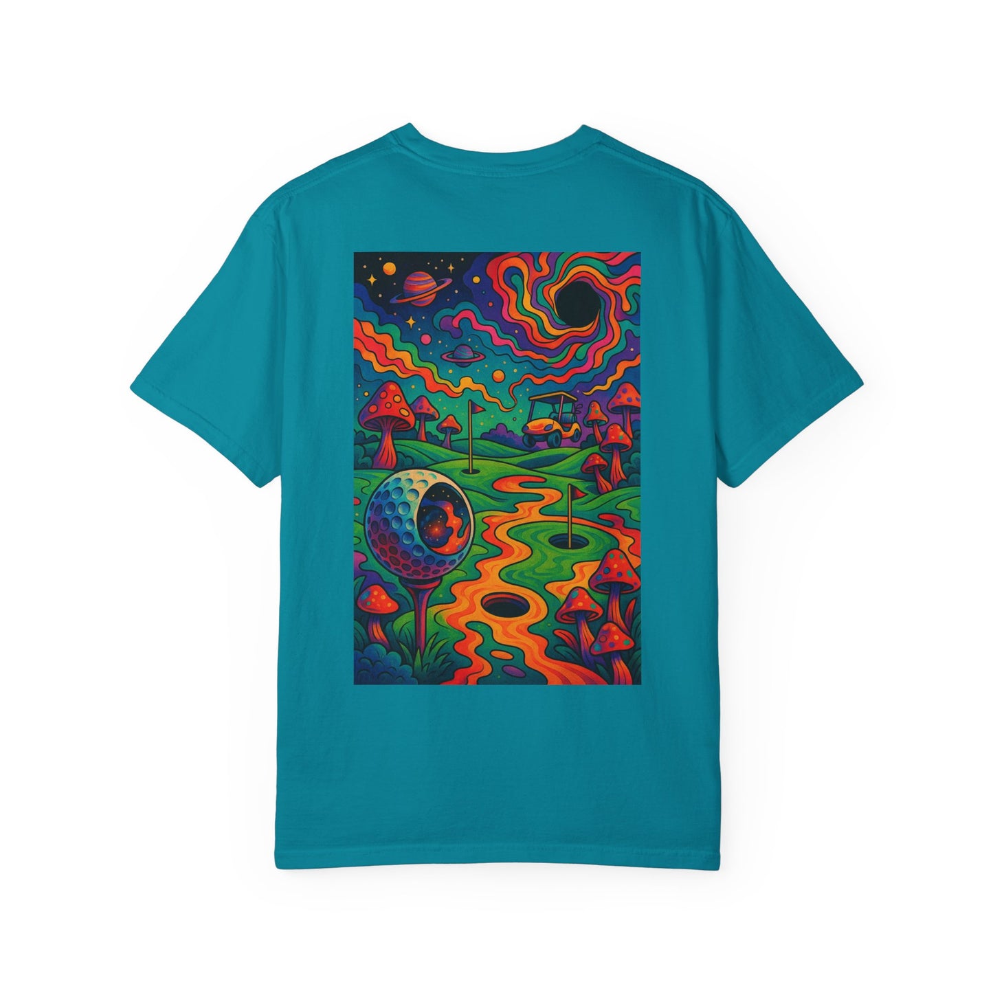 Weekend Warrior Drippy Psychedelic Golf T-Shirt, Unisex Graphic Tee
