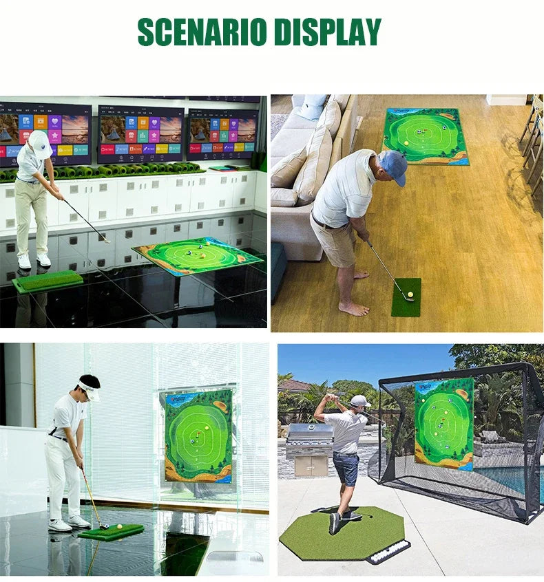 Dartboard Golf Chipping Mat – Indoor/Outdoor Velcro Target Trainer
