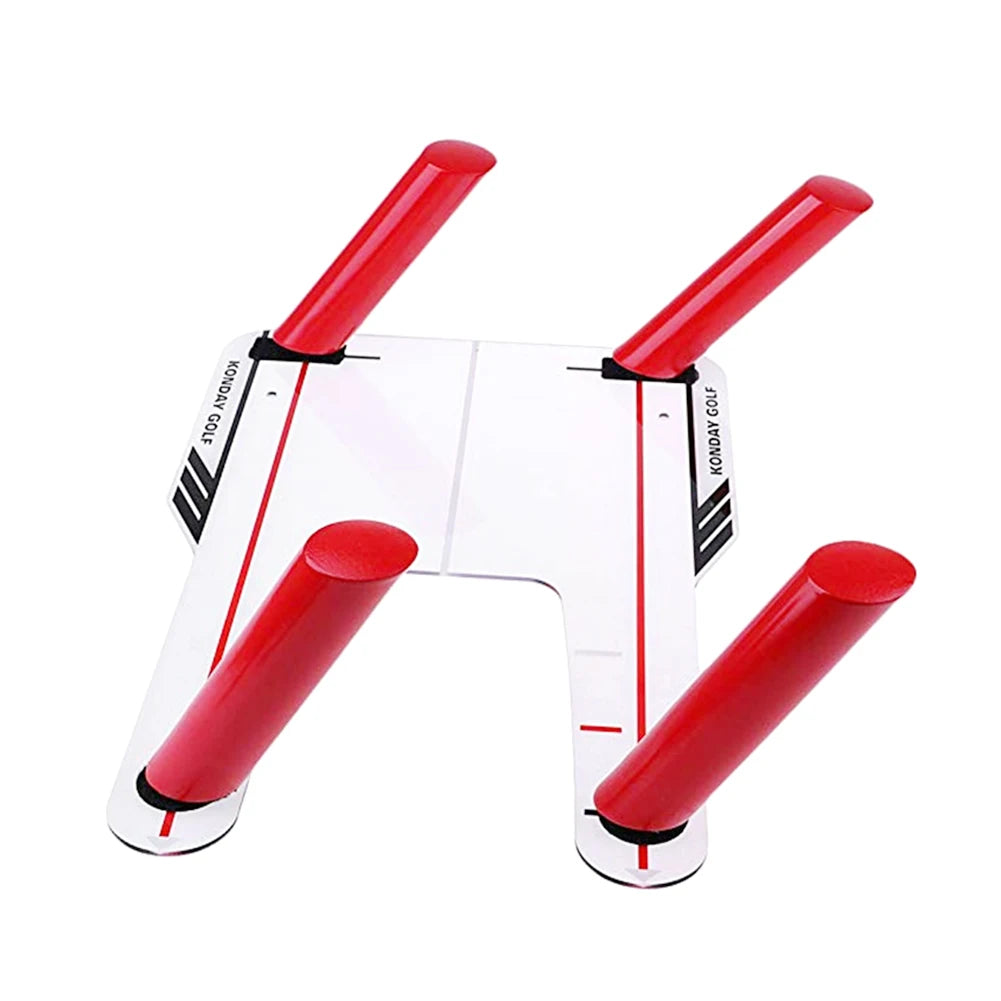 Golf Alignment Swing Trainer – Posture & Swing Path Correction Kit with Mirror Base