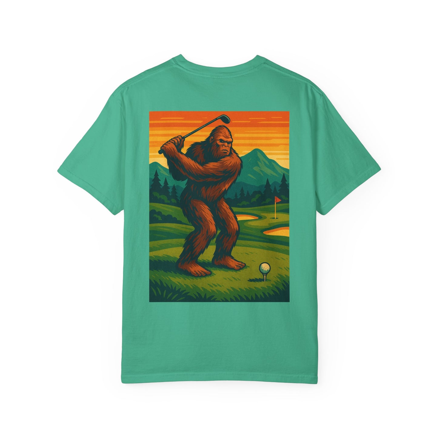 Weekend Warrior “Bigfoot Golfing” Men’s T Shirt, Men’s Golf Apparel, Men’s Golf T-Shirt, Weekend Warrior Golf Co., Weekend Warrior Golf Apparel