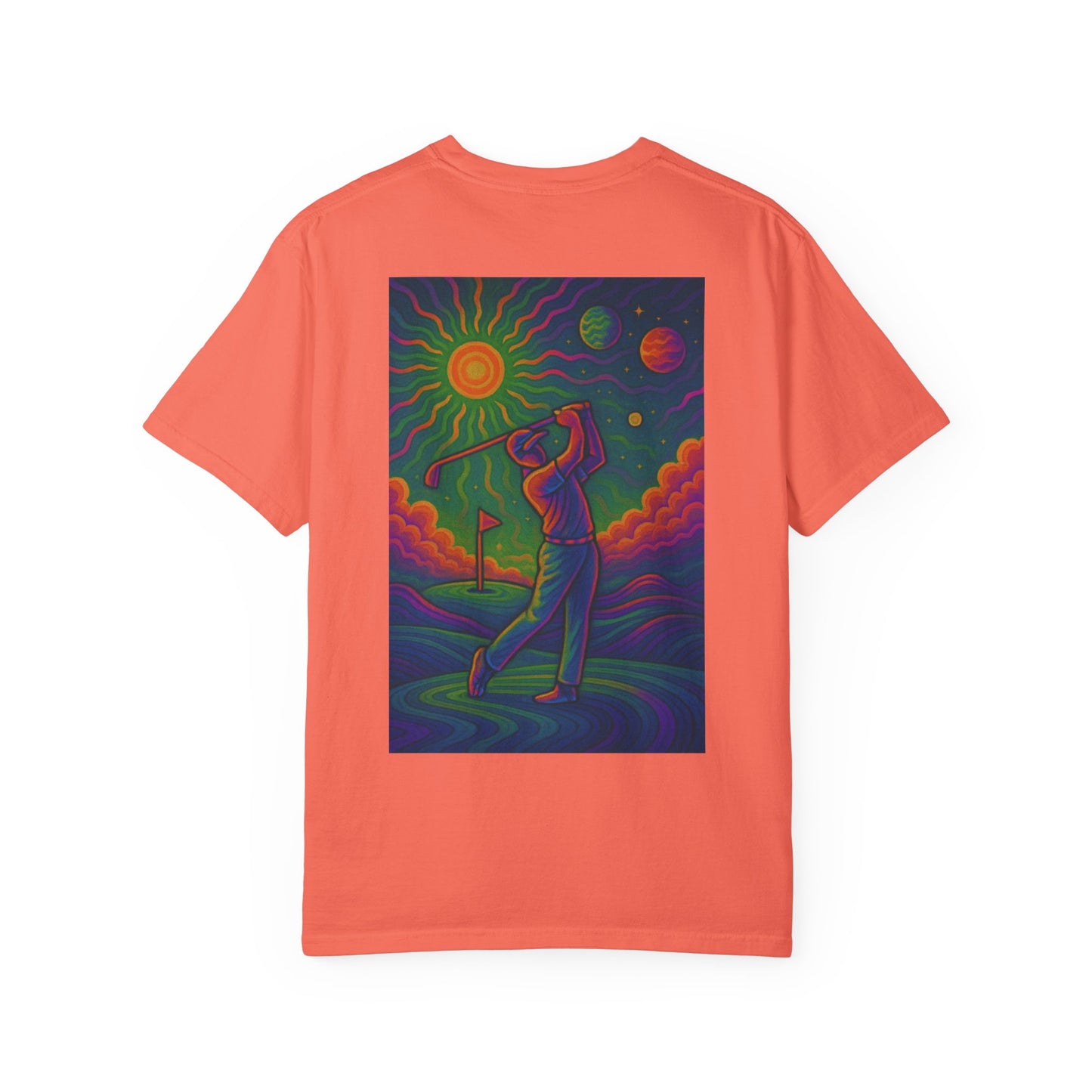 Weekend Warrior Drippy Psychedelic Golf T-Shirt, Unisex Graphic Tee