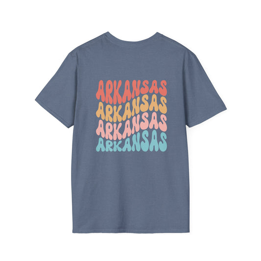 Retro Weekend Warrior Arkansas Softstyle T-Shirt,  Trendy Graphic Tee