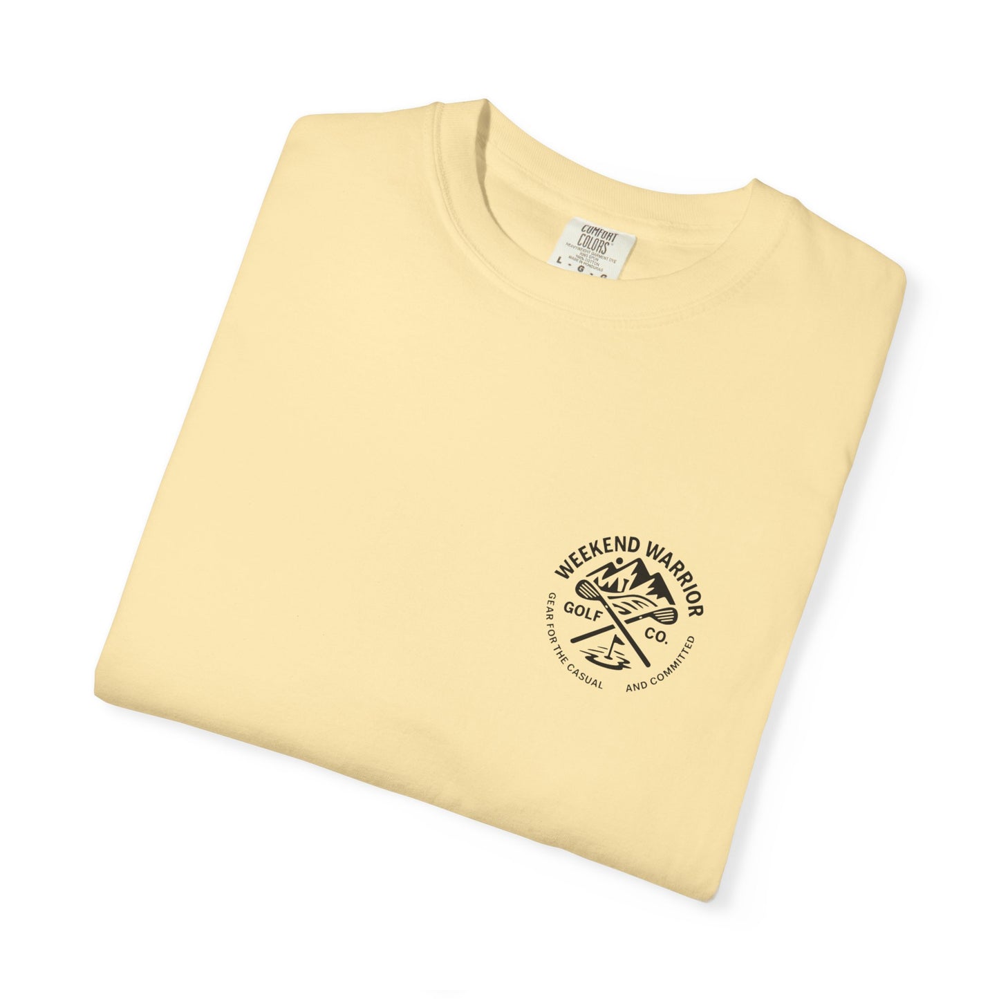 Weekend Warrior “Golf Cart w Logo” Men’s T Shirt, Men’s Golf Apparel, Men’s Golf T-Shirt, Weekend Warrior Golf Co., Weekend Warrior Golf Apparel