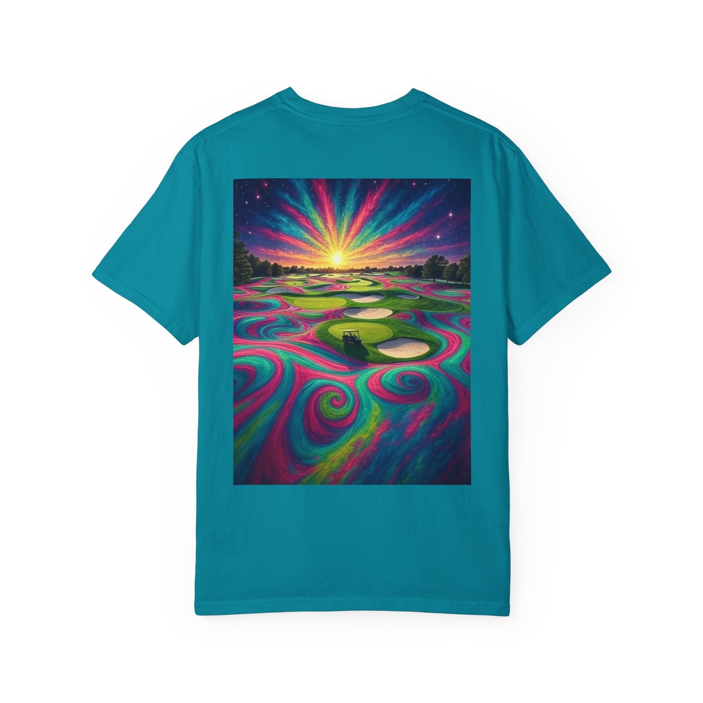 Weekend Warrior Drippy Psychedelic Golf T-Shirt, Unisex Graphic Tee