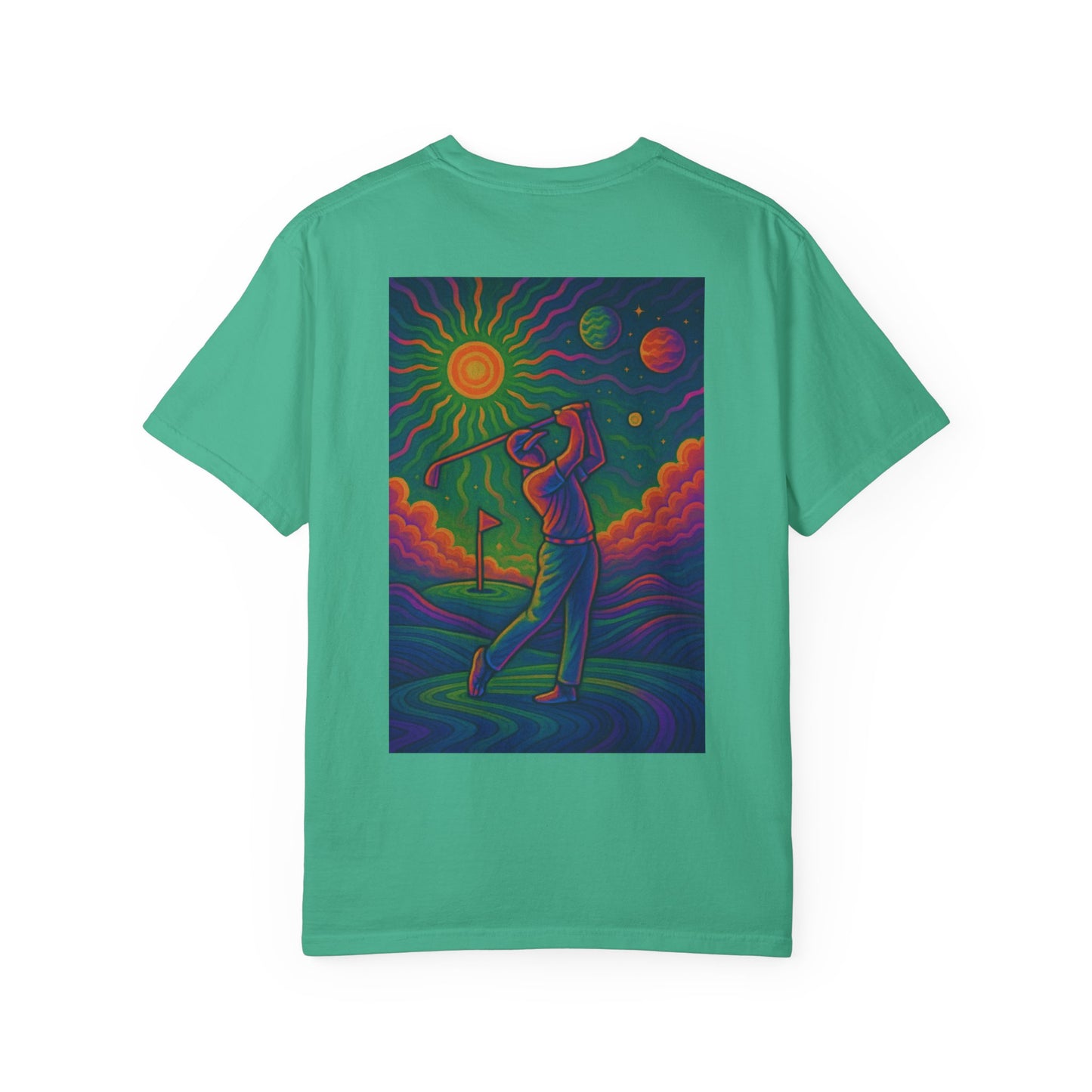 Weekend Warrior Drippy Psychedelic Golf T-Shirt, Unisex Graphic Tee