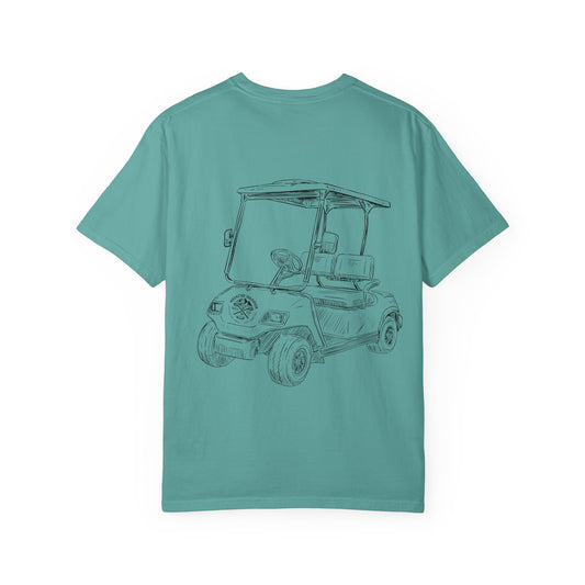 Weekend Warrior “Golf Cart w Logo” Men’s T Shirt, Men’s Golf Apparel, Men’s Golf T-Shirt, Weekend Warrior Golf Co., Weekend Warrior Golf Apparel