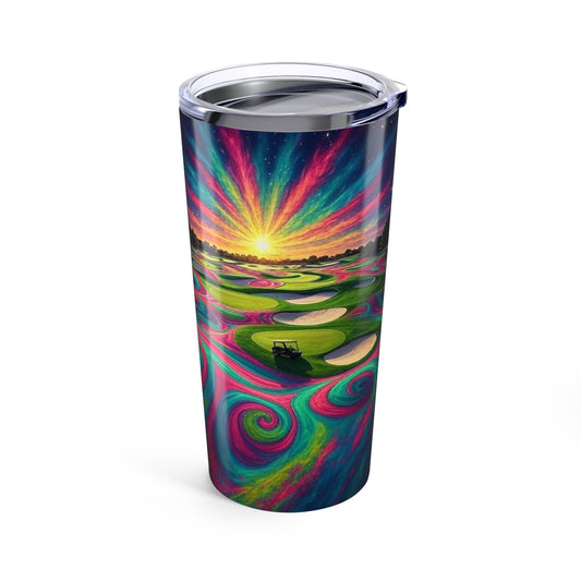 Golf Psychedelic 20oz Tumbler Unique Tumblers for Golf Lovers