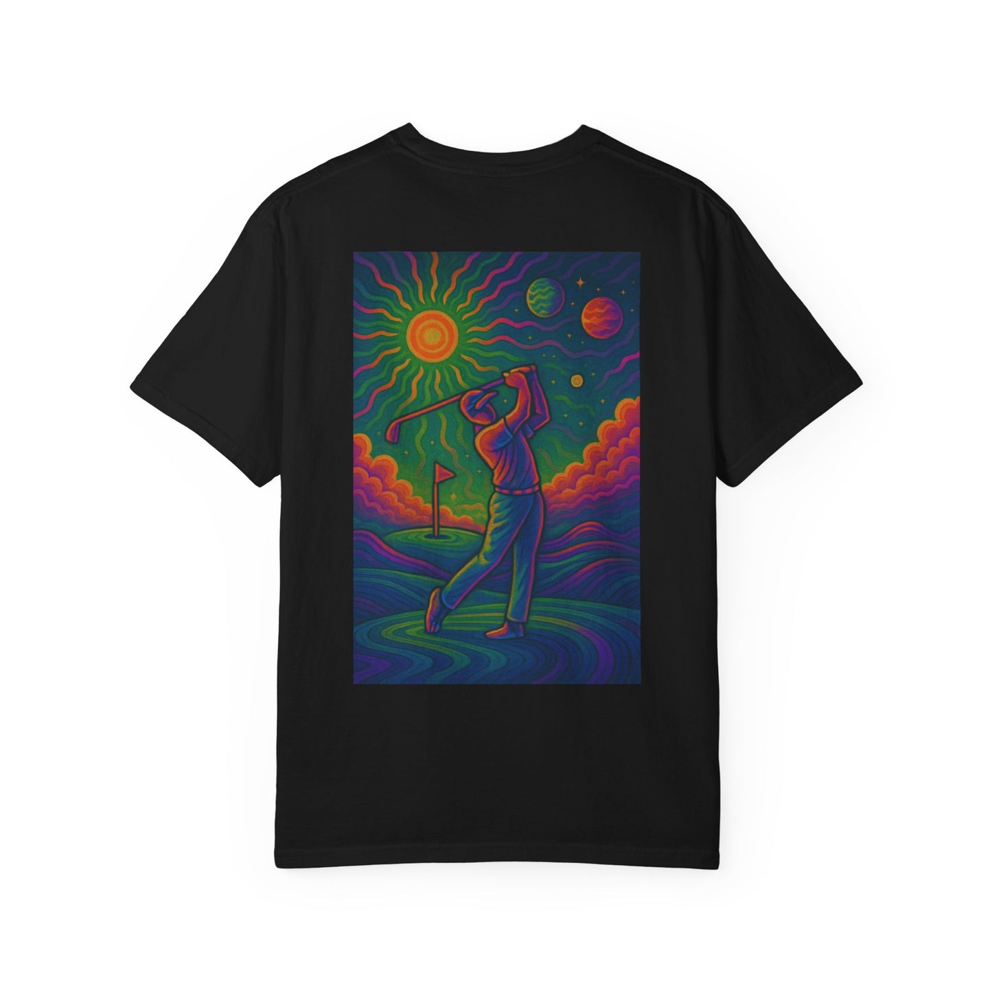 Weekend Warrior Drippy Psychedelic Golf T-Shirt, Unisex Graphic Tee