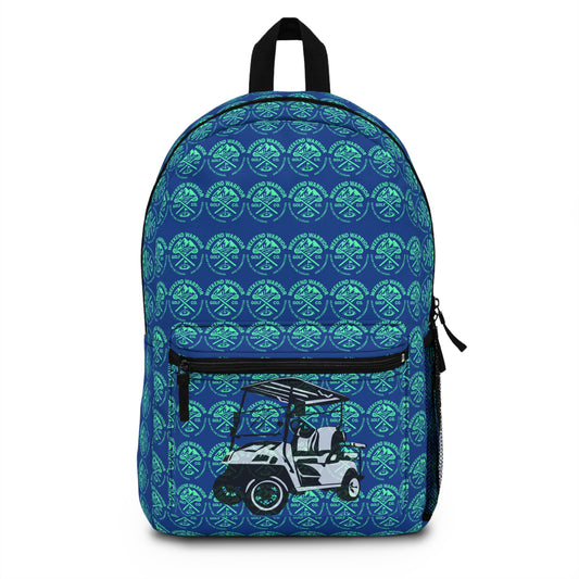 Weekend Warrior Golf Cart Pattern Backpack - Stylish School Bag, Travel Backpack