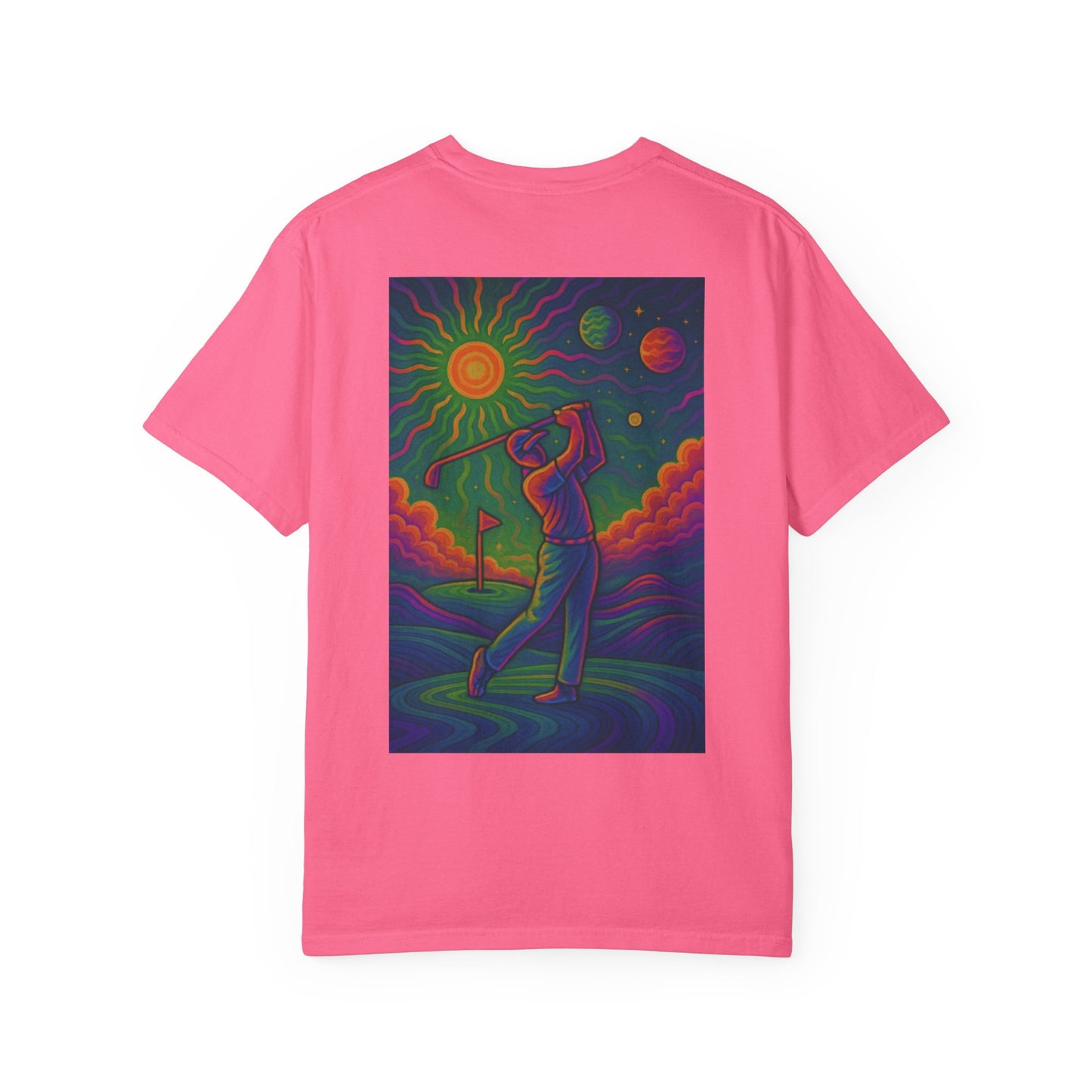 Weekend Warrior Drippy Psychedelic Golf T-Shirt, Unisex Graphic Tee