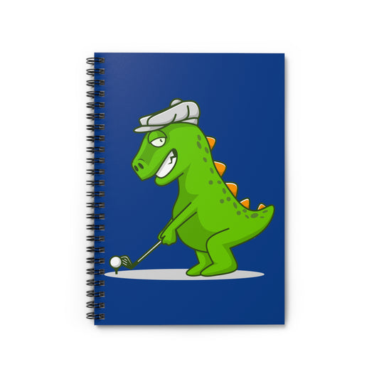Golfing Dino Spiral Notebook - Cute Golfing Dinosaur, Perfect for Kid Golf Lovers, Journal, Sketch Book