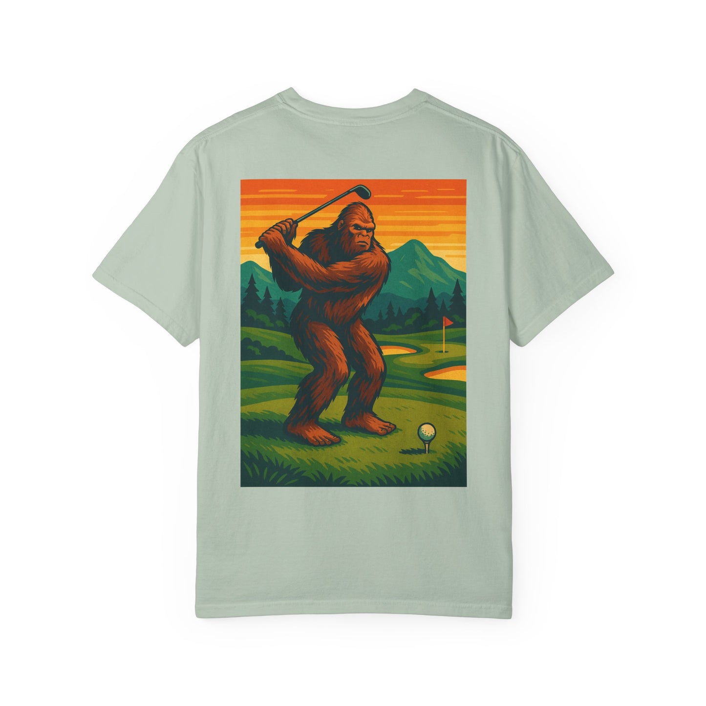 Weekend Warrior “Bigfoot Golfing” Men’s T Shirt, Men’s Golf Apparel, Men’s Golf T-Shirt, Weekend Warrior Golf Co., Weekend Warrior Golf Apparel