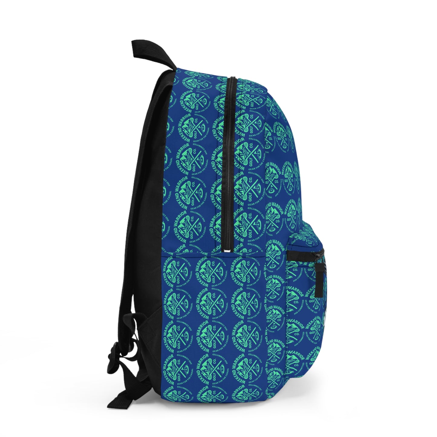 Weekend Warrior Golf Cart Pattern Backpack - Stylish School Bag, Travel Backpack