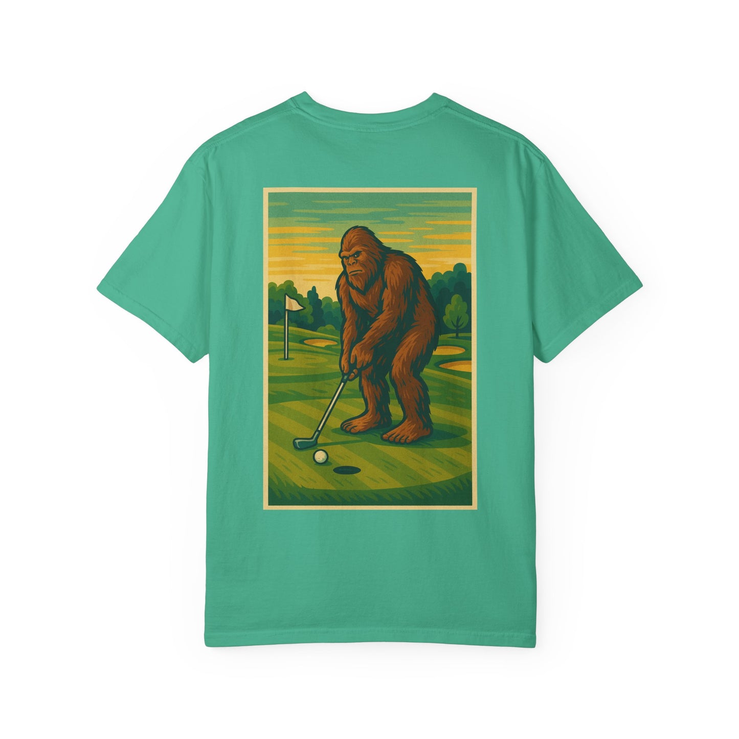 Weekend Warrior “Bigfoot Golfing” Men’s T Shirt, Men’s Golf Apparel, Men’s Golf T-Shirt, Weekend Warrior Golf Co., Weekend Warrior Golf Apparel