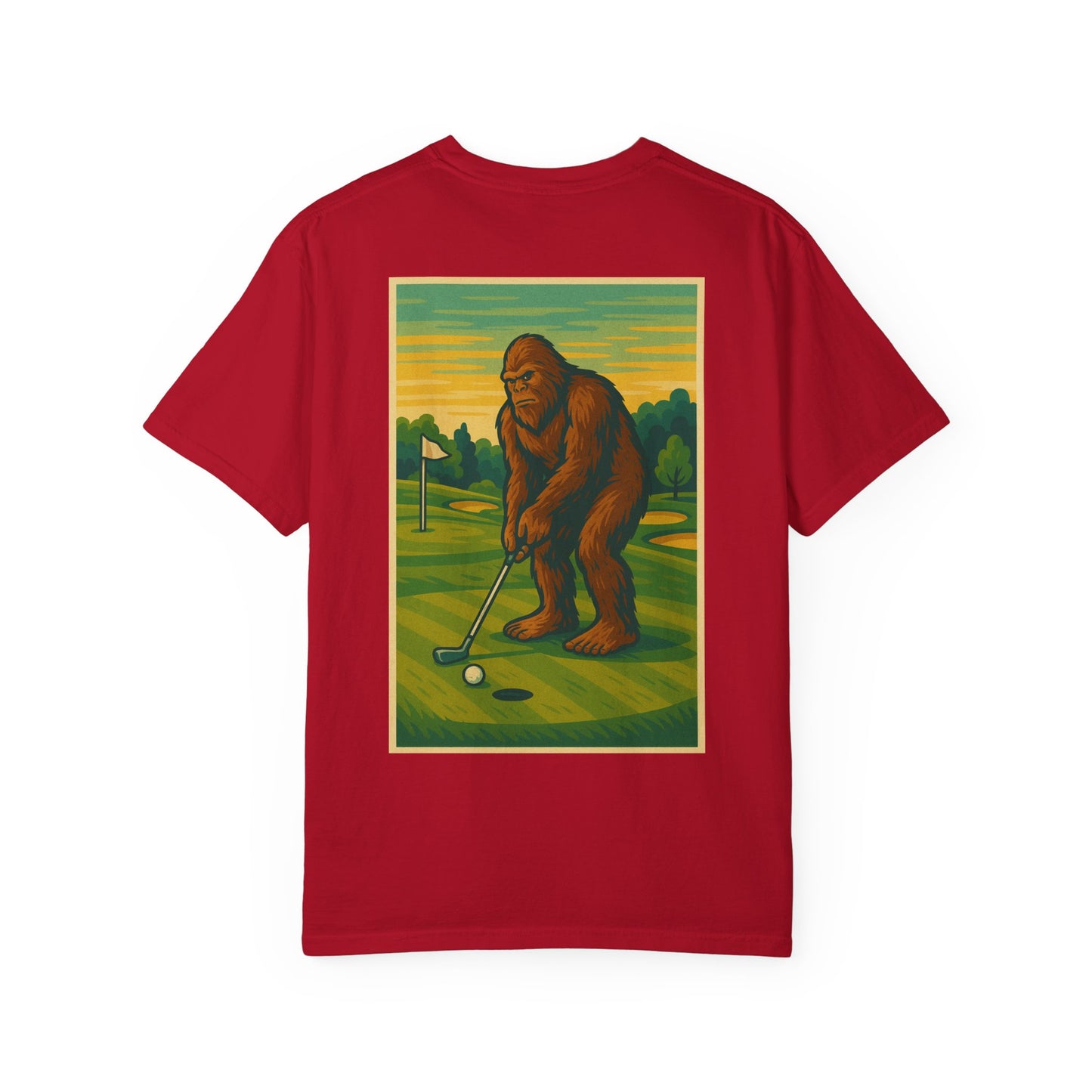Weekend Warrior “Bigfoot Golfing” Men’s T Shirt, Men’s Golf Apparel, Men’s Golf T-Shirt, Weekend Warrior Golf Co., Weekend Warrior Golf Apparel