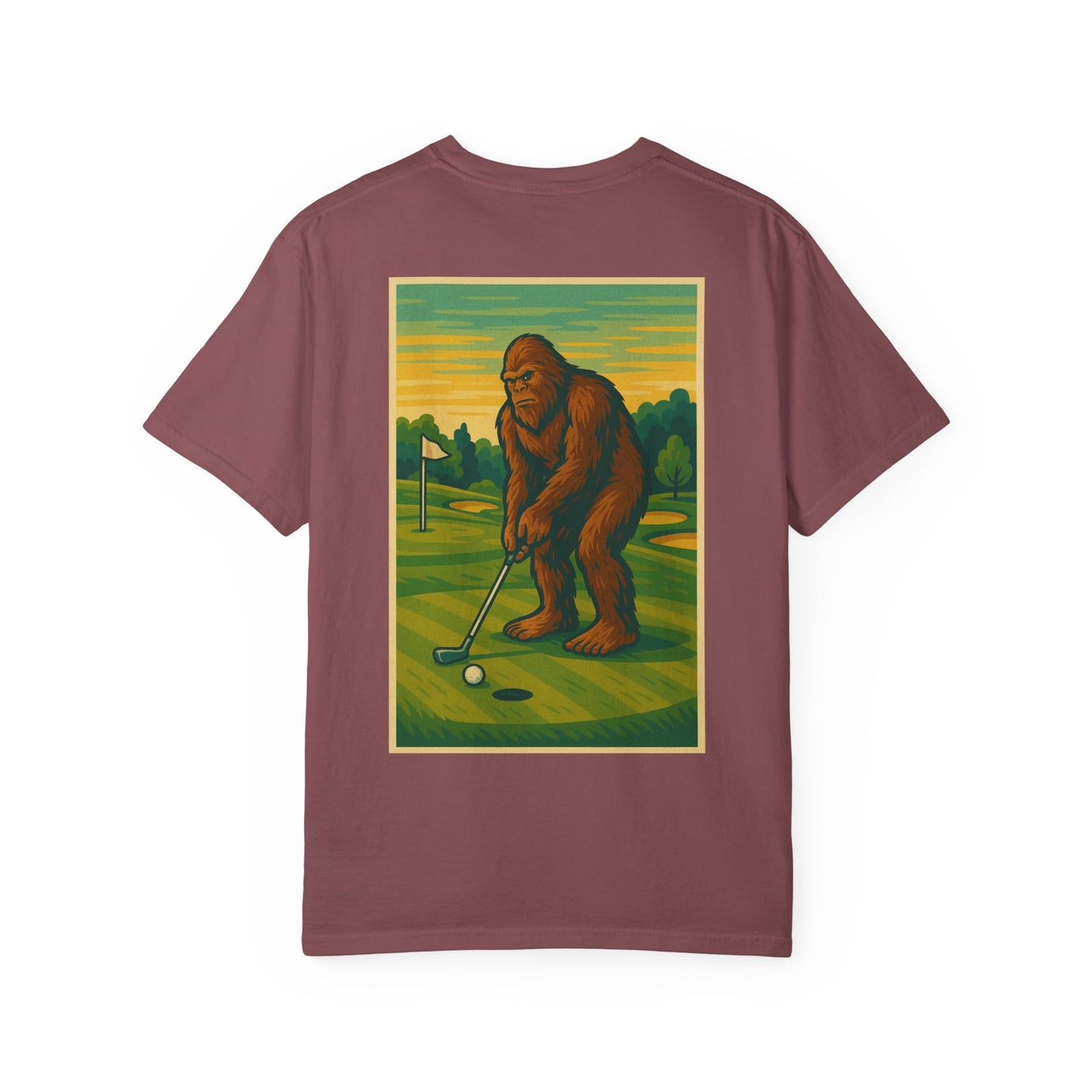 Weekend Warrior “Bigfoot Golfing” Men’s T Shirt, Men’s Golf Apparel, Men’s Golf T-Shirt, Weekend Warrior Golf Co., Weekend Warrior Golf Apparel