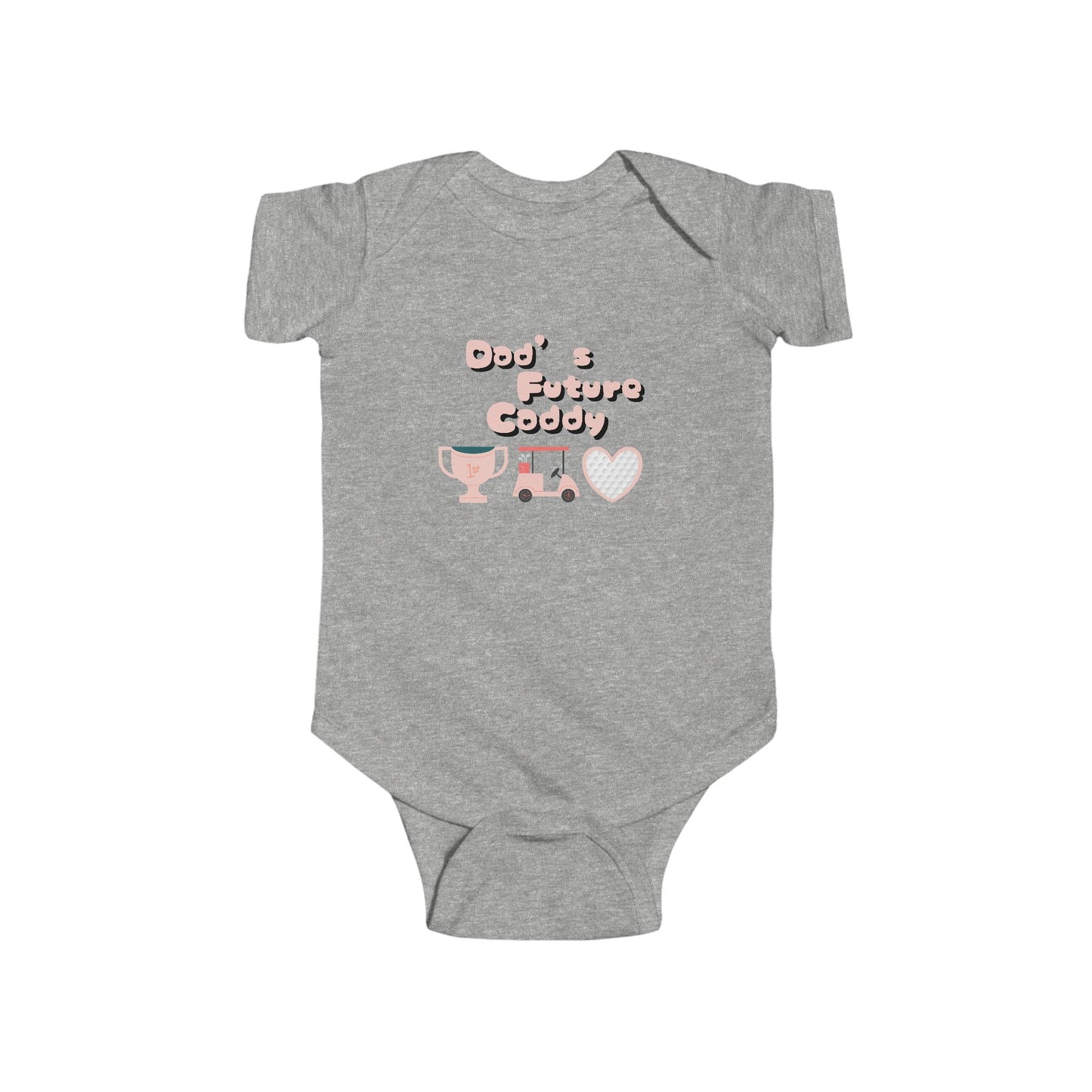 Weekend Warrior “Dad’s Future Caddy” Baby Girl Golf Onesie - Weekend Warrior Golf Co. - Future Weekend Warriors