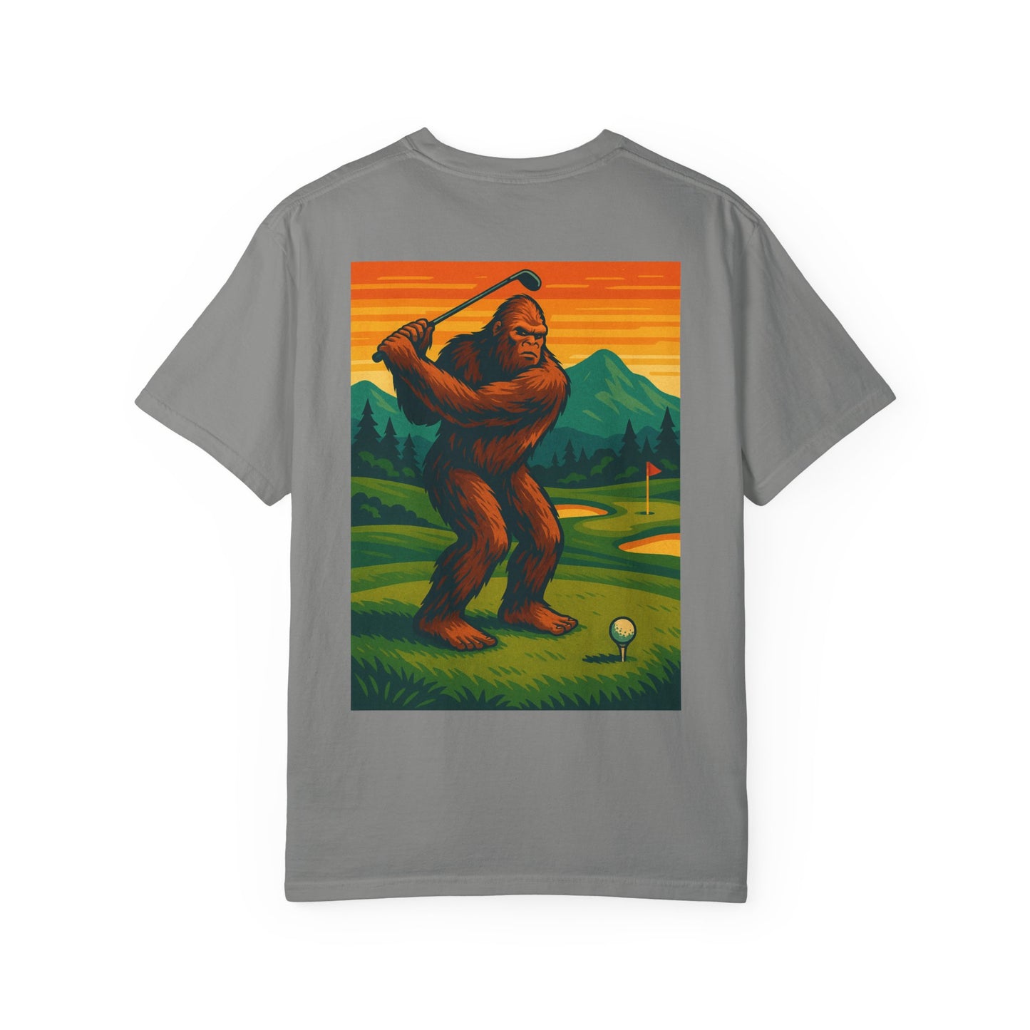 Weekend Warrior “Bigfoot Golfing” Men’s T Shirt, Men’s Golf Apparel, Men’s Golf T-Shirt, Weekend Warrior Golf Co., Weekend Warrior Golf Apparel