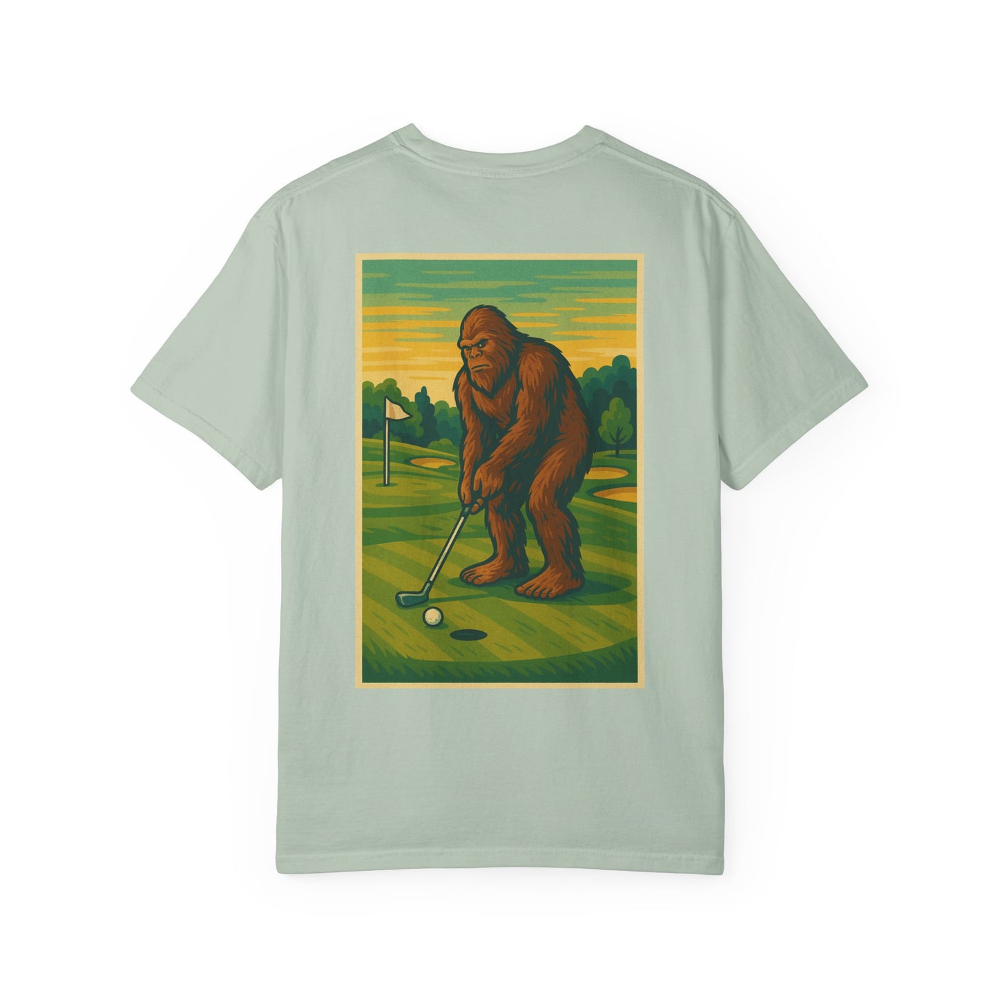 Weekend Warrior “Bigfoot Golfing” Men’s T Shirt, Men’s Golf Apparel, Men’s Golf T-Shirt, Weekend Warrior Golf Co., Weekend Warrior Golf Apparel