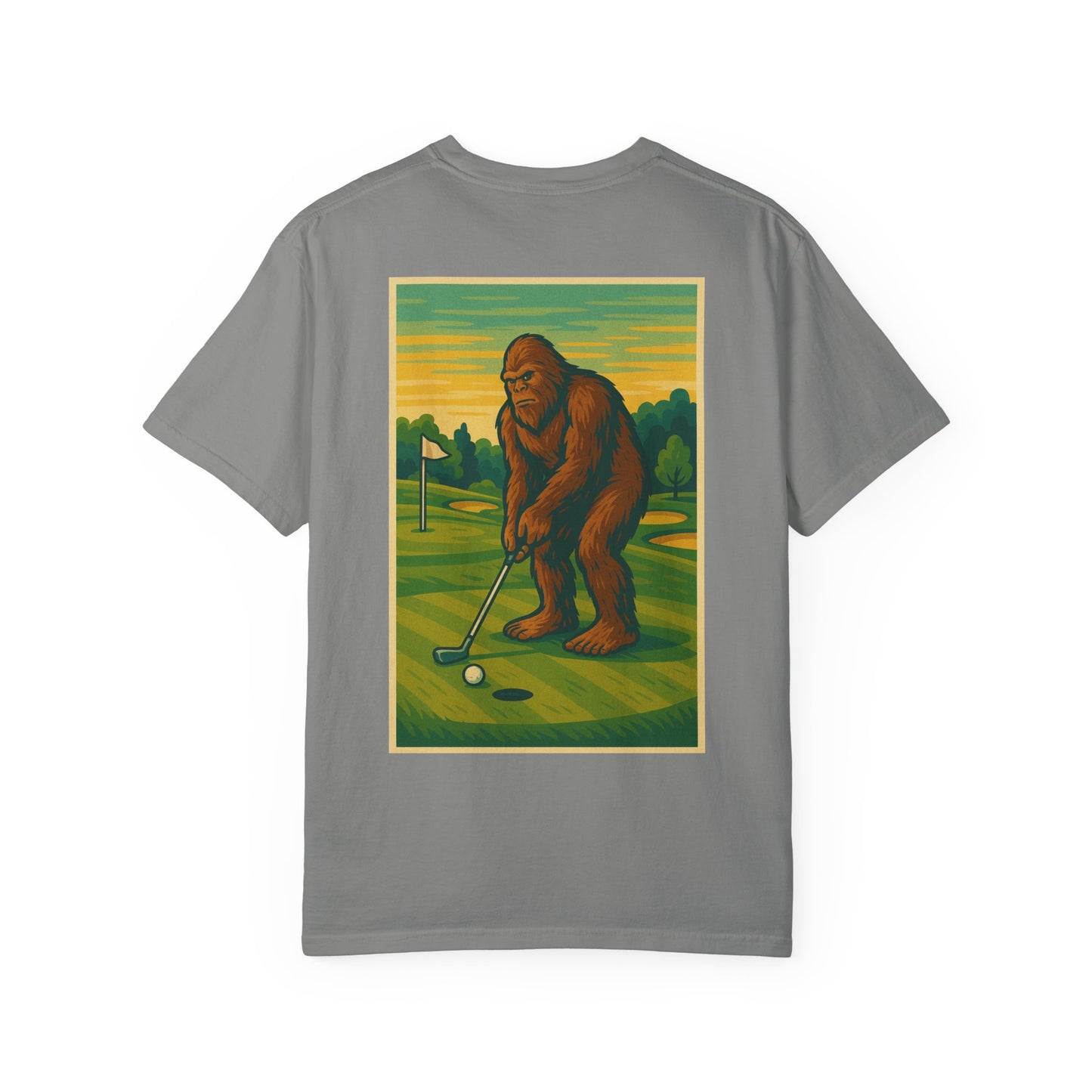 Weekend Warrior “Bigfoot Golfing” Men’s T Shirt, Men’s Golf Apparel, Men’s Golf T-Shirt, Weekend Warrior Golf Co., Weekend Warrior Golf Apparel