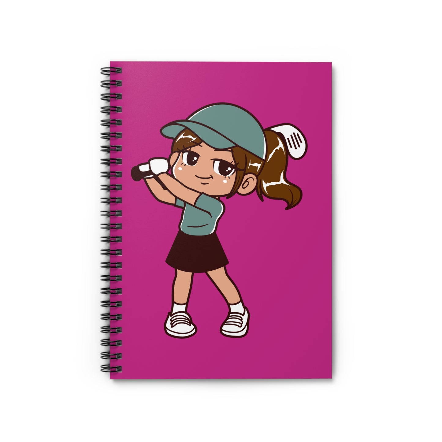 Golf Girl Spiral Notebook - Fun Kids Journal for School, Gift for Girls, Back to School Supplies, Creative Writing