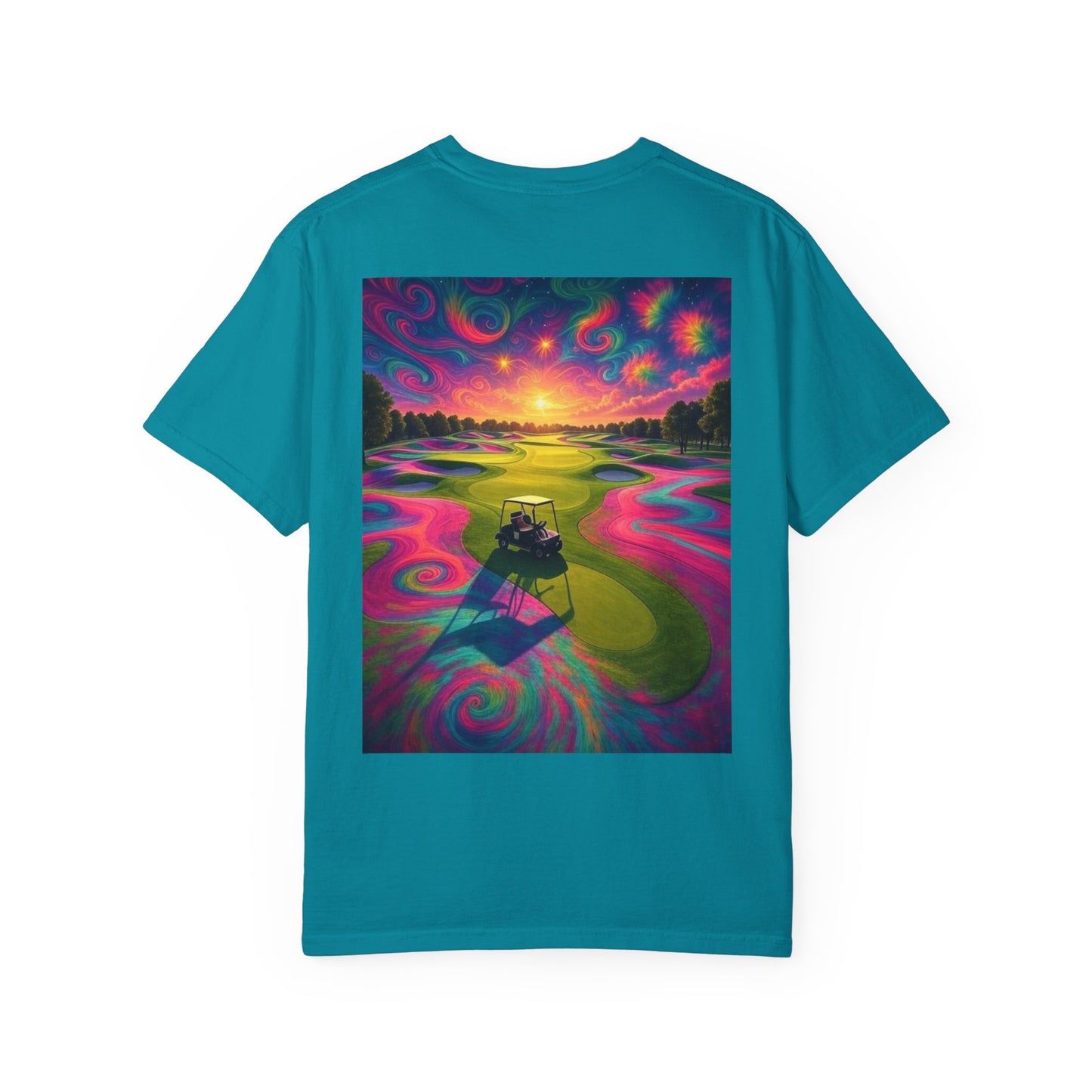 Weekend Warrior Drippy Psychedelic Golf T-Shirt, Unisex Graphic Tee