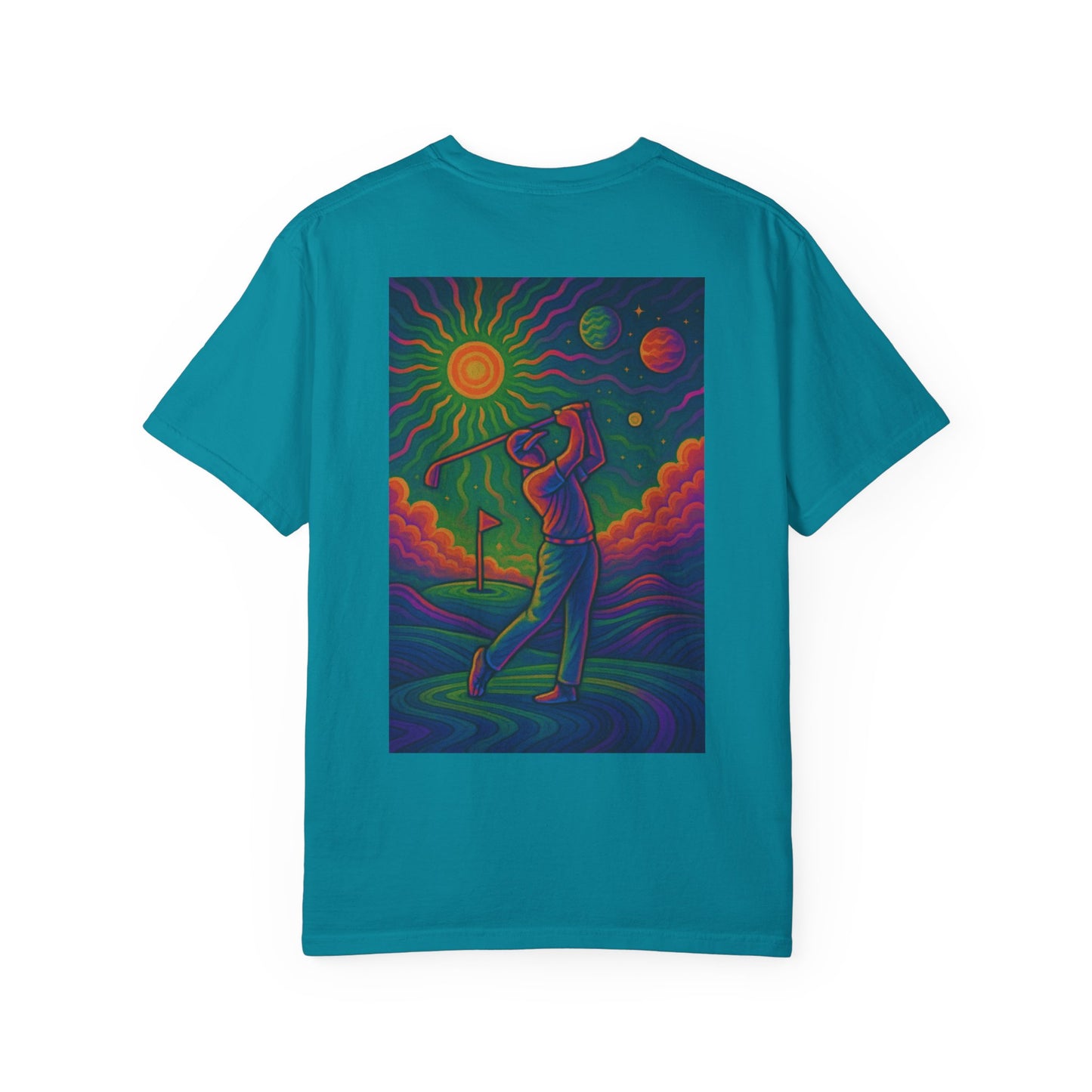 Weekend Warrior Drippy Psychedelic Golf T-Shirt, Unisex Graphic Tee