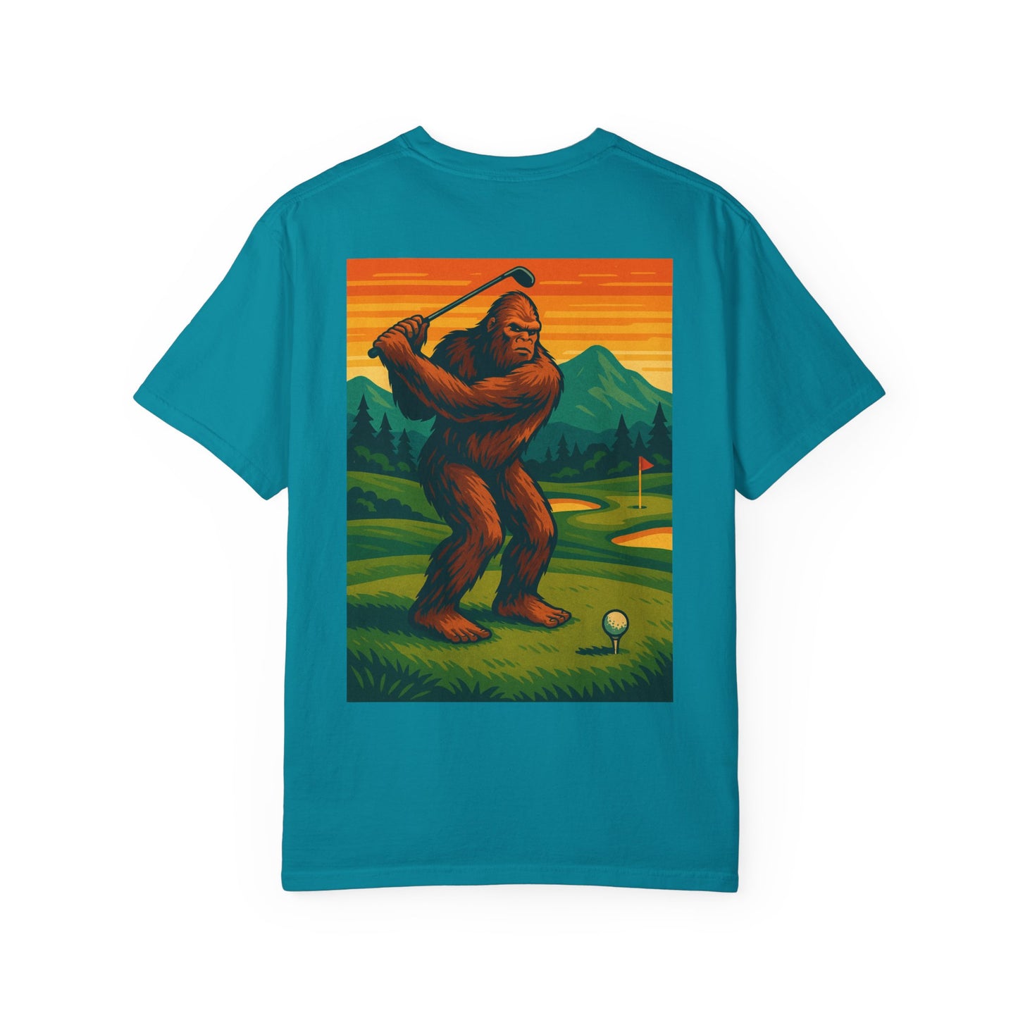 Weekend Warrior “Bigfoot Golfing” Men’s T Shirt, Men’s Golf Apparel, Men’s Golf T-Shirt, Weekend Warrior Golf Co., Weekend Warrior Golf Apparel