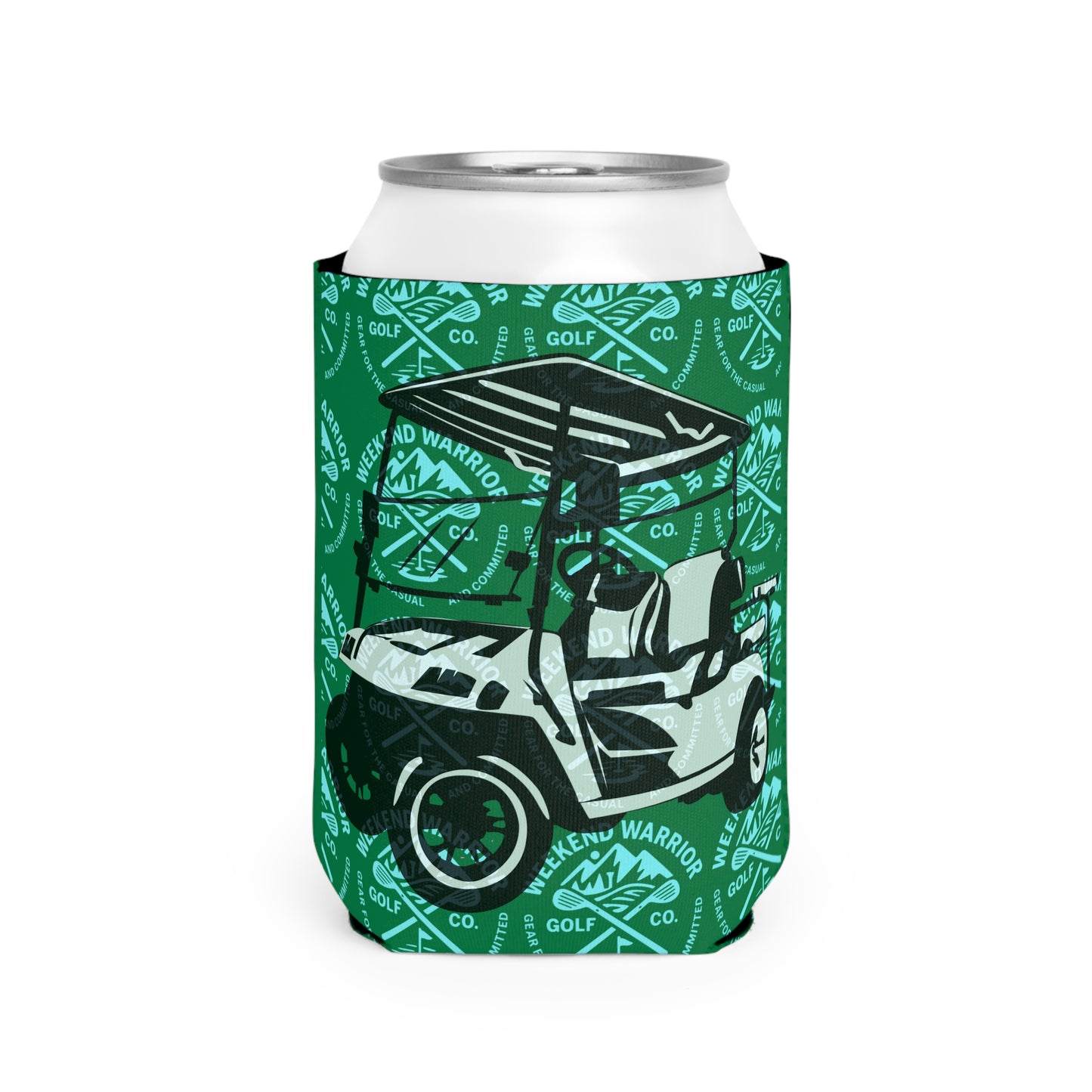 Golf Koozie - Weekend Warrior Golf Co - Can Cooler for Golfers - Beer and Golf Gift - Weekend Vibes