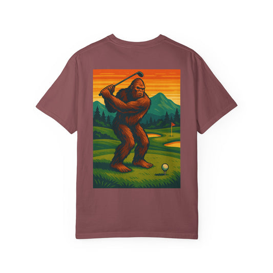 Weekend Warrior “Bigfoot Golfing” Men’s T Shirt, Men’s Golf Apparel, Men’s Golf T-Shirt, Weekend Warrior Golf Co., Weekend Warrior Golf Apparel