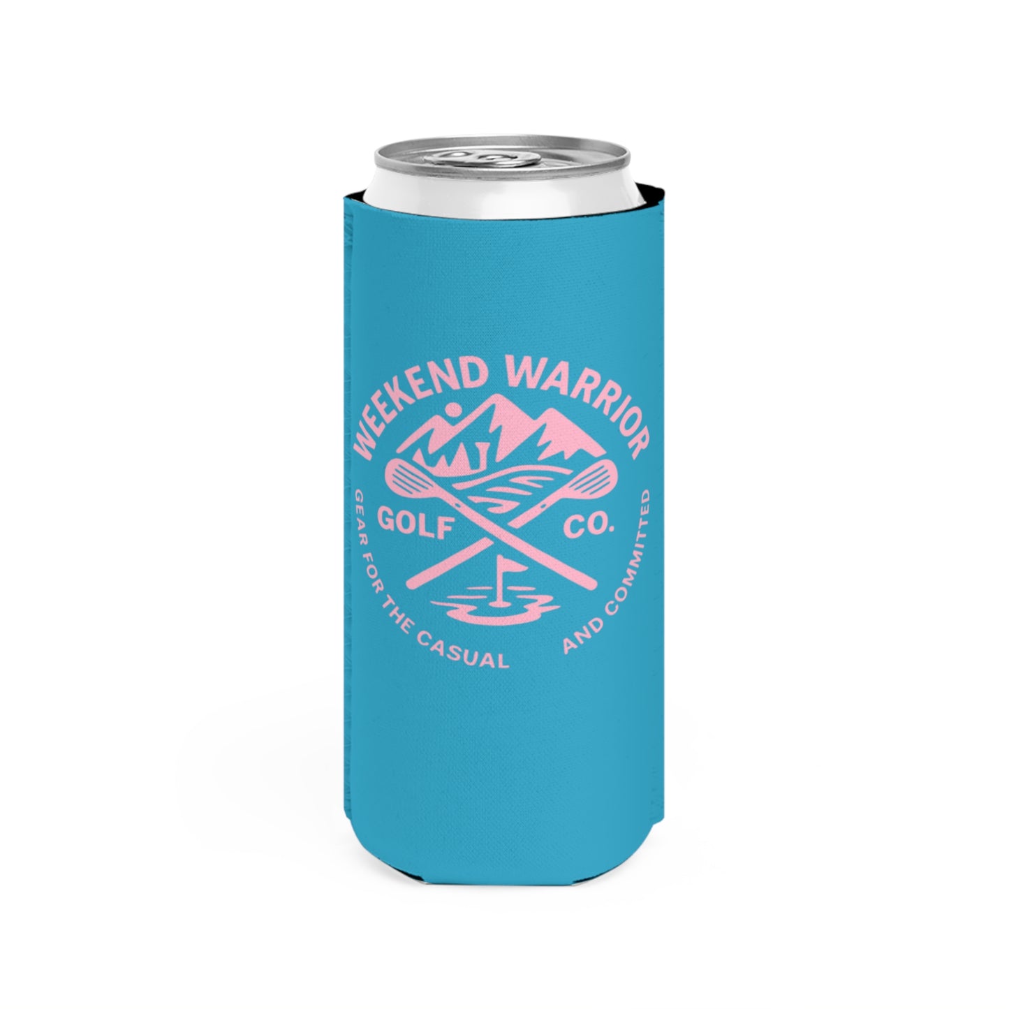 Weekend Warrior Slim Can Cooler -  Perfect for Golf Lovers, Summer Time