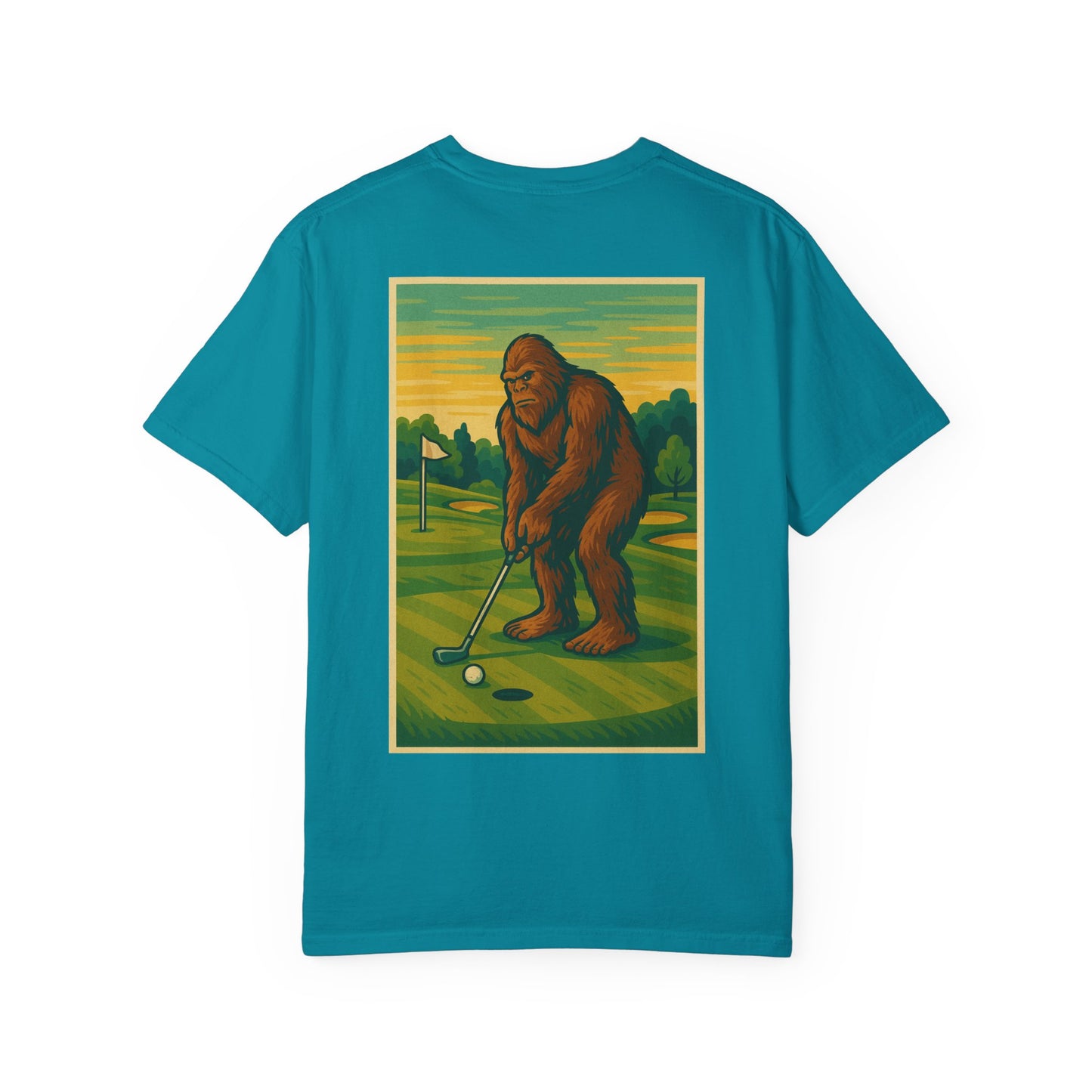 Weekend Warrior “Bigfoot Golfing” Men’s T Shirt, Men’s Golf Apparel, Men’s Golf T-Shirt, Weekend Warrior Golf Co., Weekend Warrior Golf Apparel