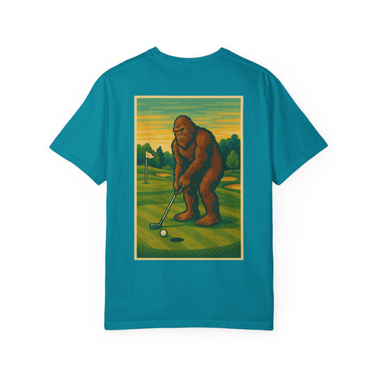 Weekend Warrior “Bigfoot Golfing” Men’s T Shirt, Men’s Golf Apparel, Men’s Golf T-Shirt, Weekend Warrior Golf Co., Weekend Warrior Golf Apparel
