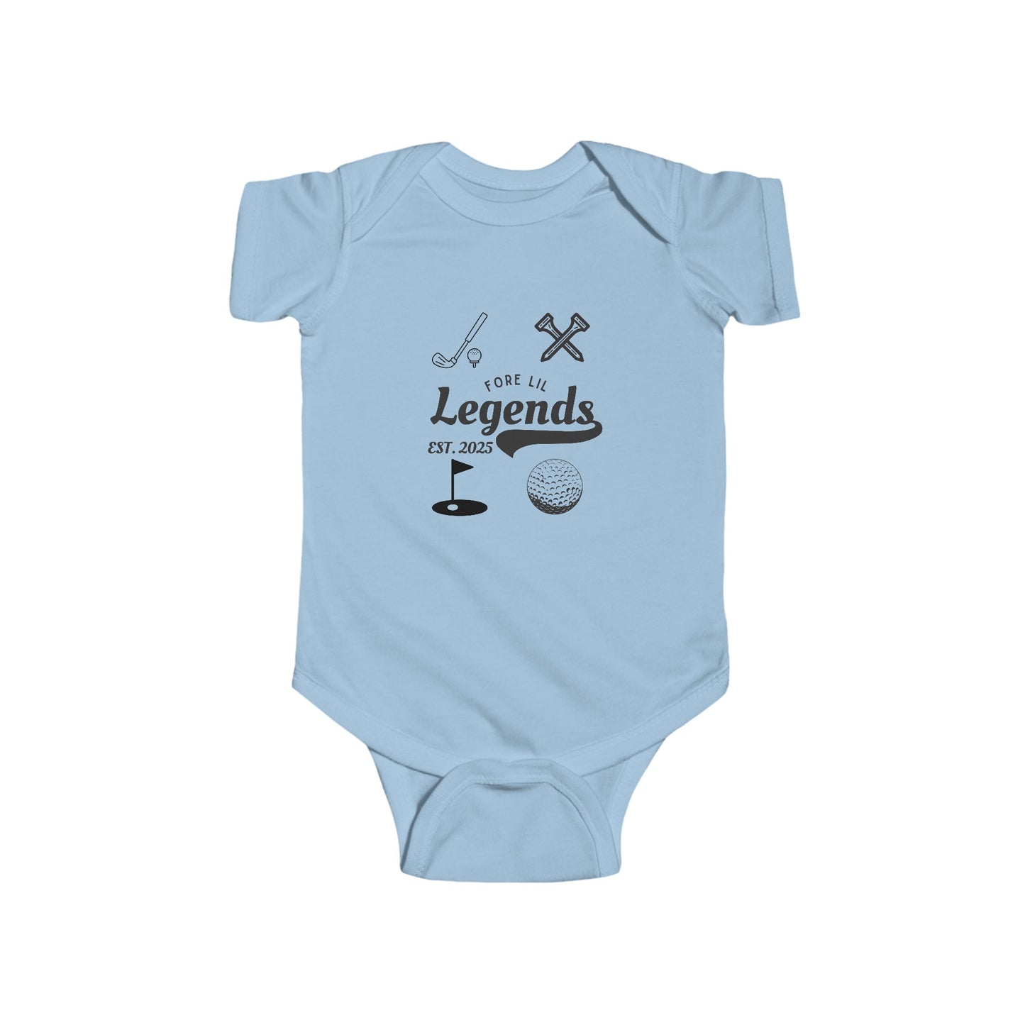 Weekend Warrior “Fore Lil Legends” Baby Golf Onesie - Weekend Warrior Golf Co. - Future Weekend Warriors