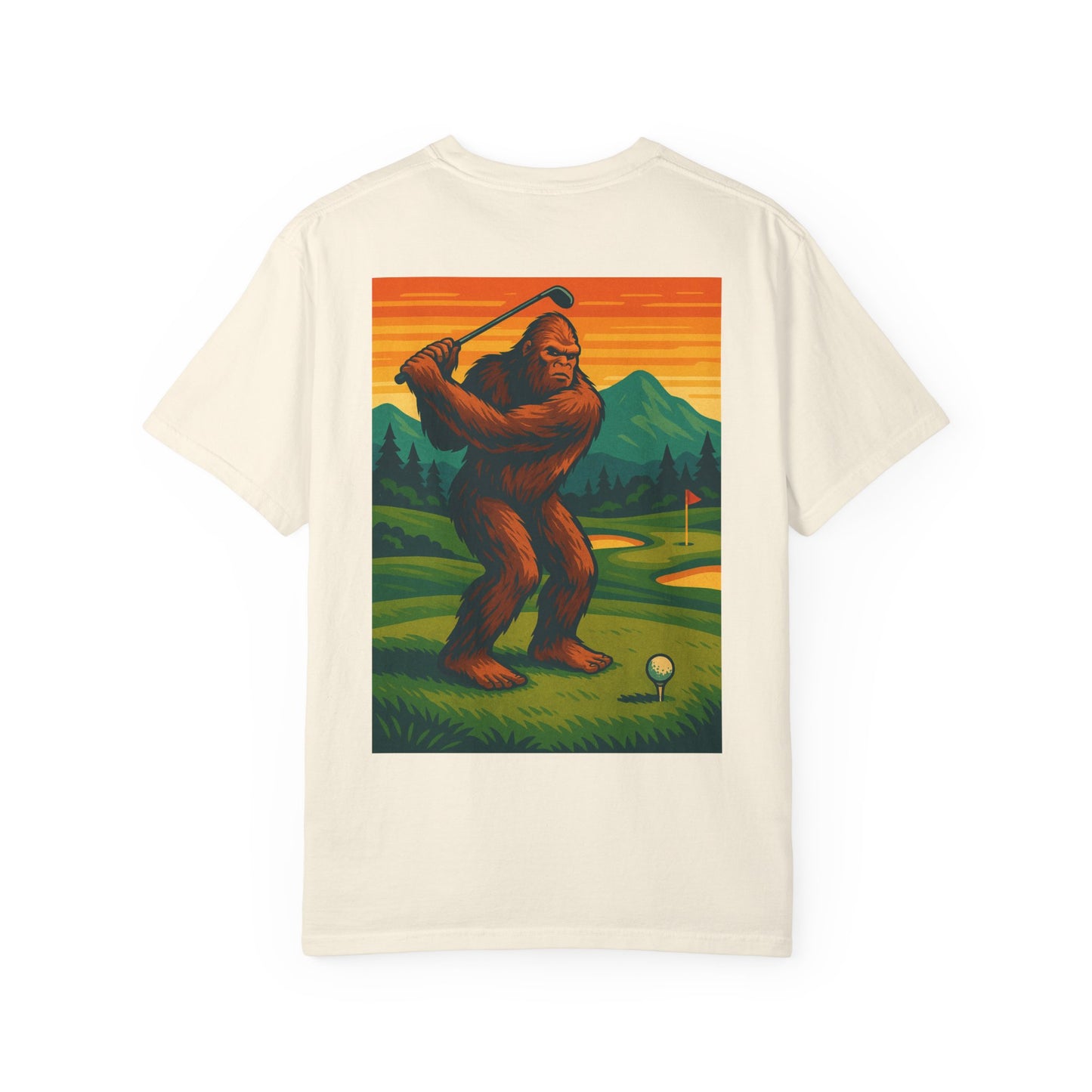 Weekend Warrior “Bigfoot Golfing” Men’s T Shirt, Men’s Golf Apparel, Men’s Golf T-Shirt, Weekend Warrior Golf Co., Weekend Warrior Golf Apparel