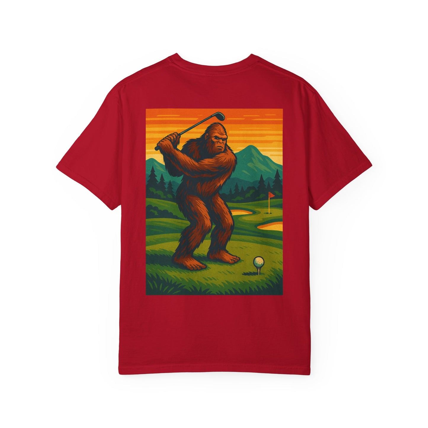 Weekend Warrior “Bigfoot Golfing” Men’s T Shirt, Men’s Golf Apparel, Men’s Golf T-Shirt, Weekend Warrior Golf Co., Weekend Warrior Golf Apparel