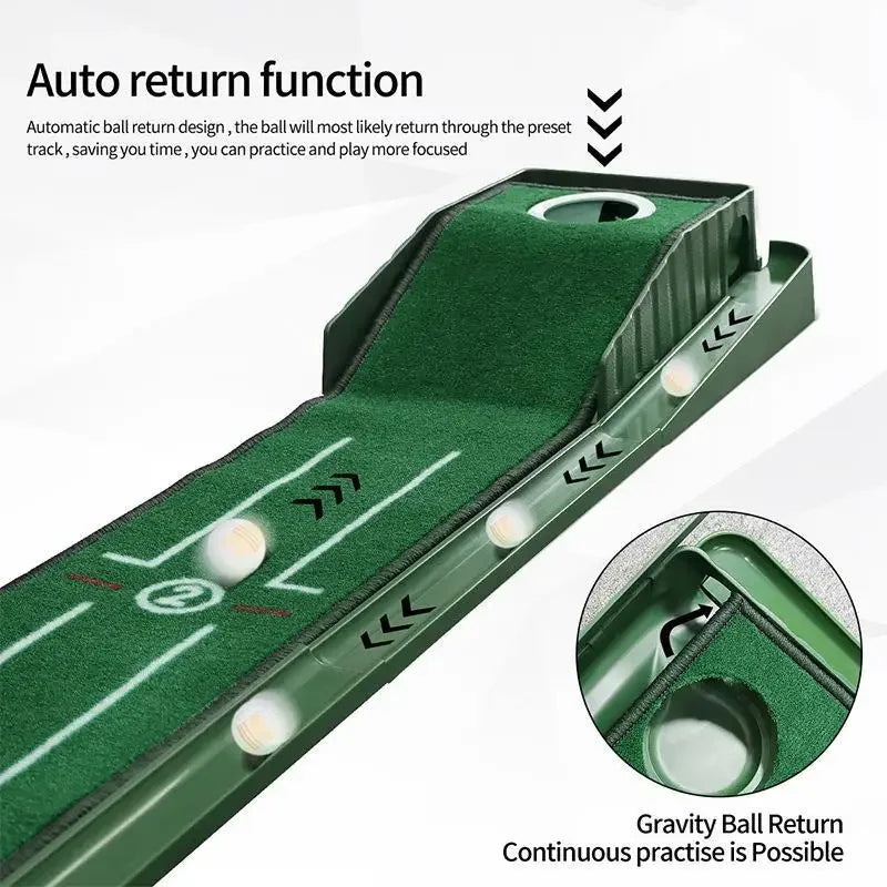 Mini Golf Putting Mat – Indoor & Outdoor Auto-Return Practice Green