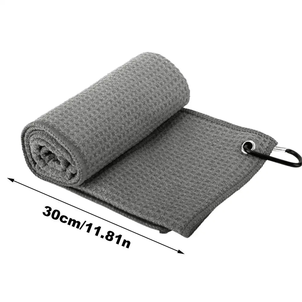 Microfiber Golf Towel – Soft, Absorbent Club & Ball Cleaner with Clip (3 Colors)