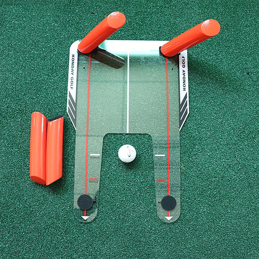 Golf Alignment Swing Trainer – Posture & Swing Path Correction Kit with Mirror Base