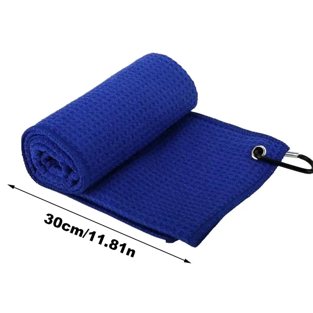 Microfiber Golf Towel – Soft, Absorbent Club & Ball Cleaner with Clip (3 Colors)