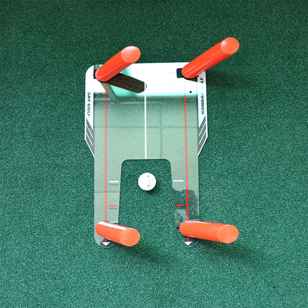 Golf Alignment Swing Trainer – Posture & Swing Path Correction Kit with Mirror Base